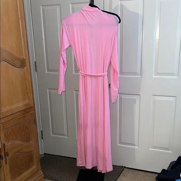 SKIMS bubblegum Pink Women's soft lounge long robe small - Picture 4 of 4